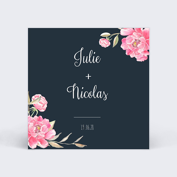 Cartes Invitation Mariage Dark Peony