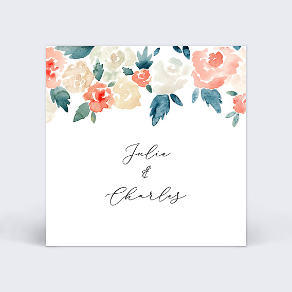 Cartes invitation mariage Envolée Florale
