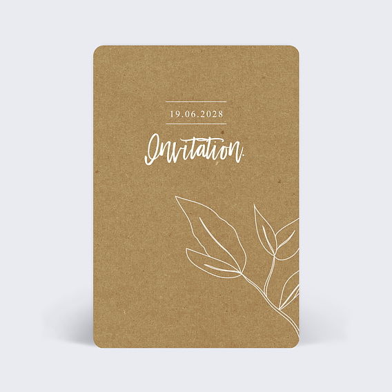 Cartes invitation mariage Esquisse Bohème