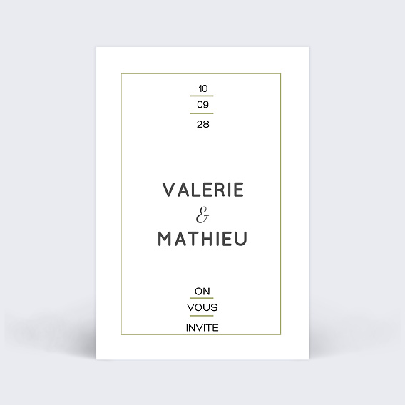 Cartes Invitation Mariage Graphique