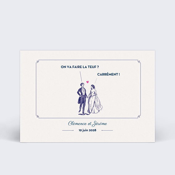 Cartes invitation mariage Hirondelle d'Amour