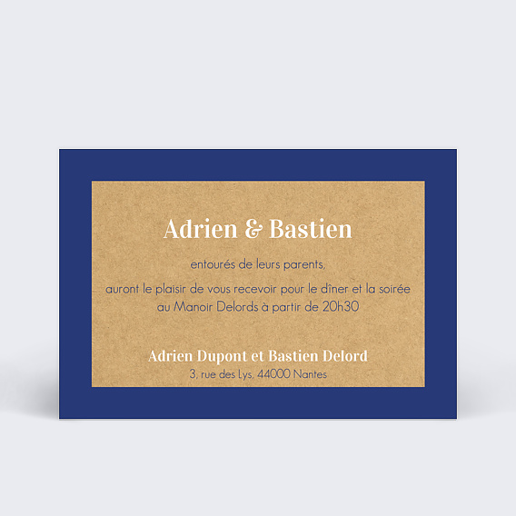 Cartes Invitation Mariage Marinière