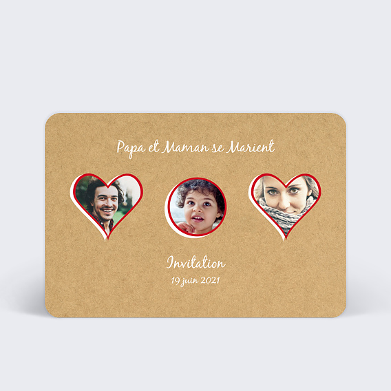 Cartes Invitation Mariage Papa & Maman