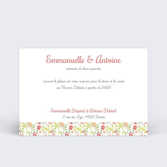 Cartes Invitation Mariage Petit liberty