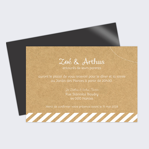 Cartes Invitation Mariage Ensemble en vadrouille