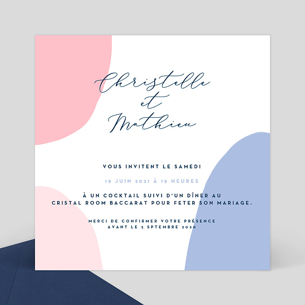 Carte d'invitation de mariage Oh Boy! Verso