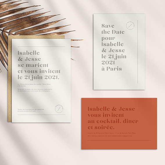 Cartes invitation mariage Mister M Jesse  Après 4