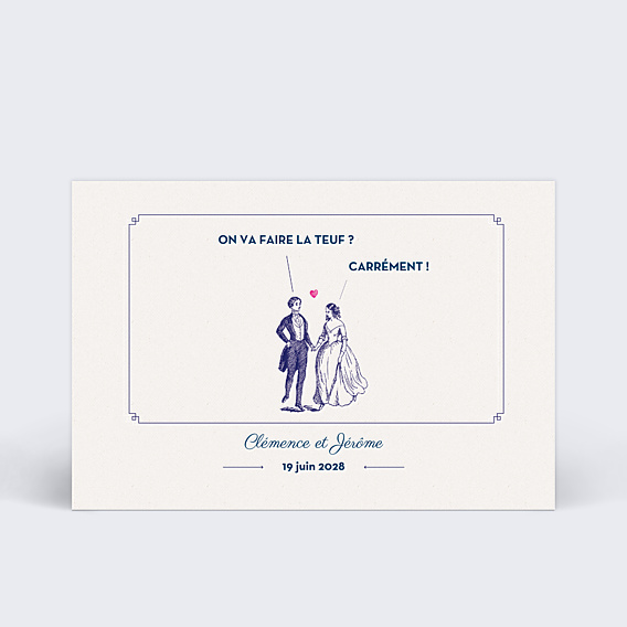 Cartes Invitation Mariage Hirondelle d'Amour
