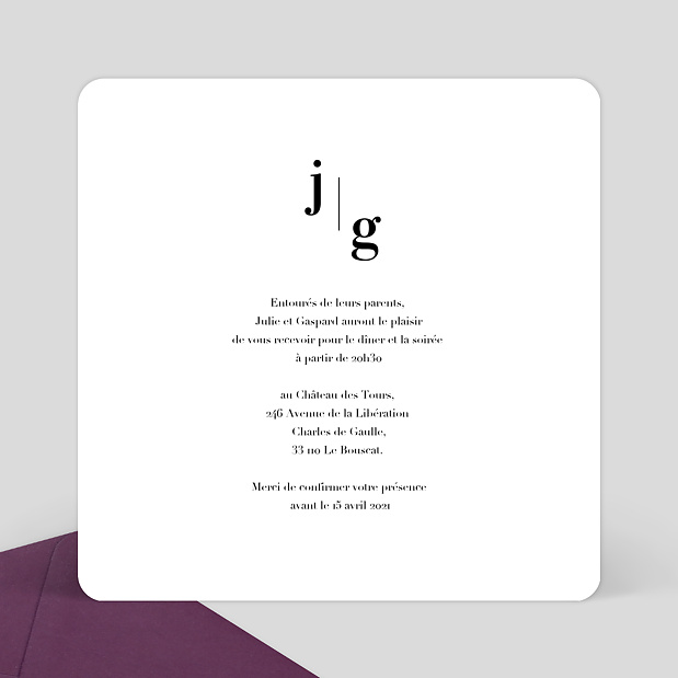 Carte Invitation Mariage Sahara Verso