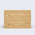 Cartes invitation mariage Tourbillon d'Étoiles kraft Verso
