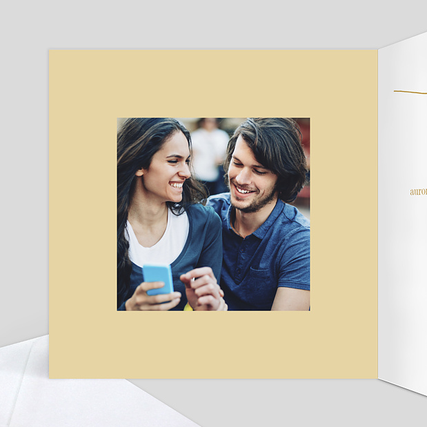 Carte d'Invitation de Mariage Ligne Intérieur Gauche