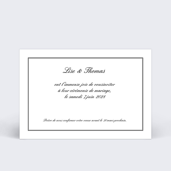 Cartes Invitation Mariage Classique Multiphotos
