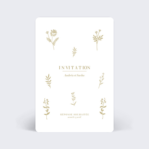 Cartes Invitation Mariage Amande Douce