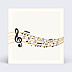Cartes invitation mariage Musique Recto