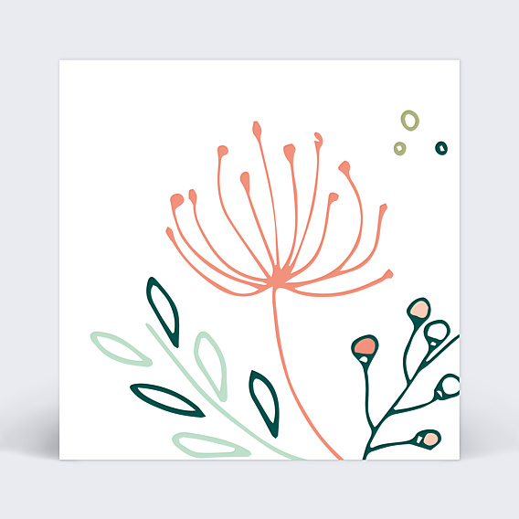 Cartes Invitation Mariage Couronne de Fleurs