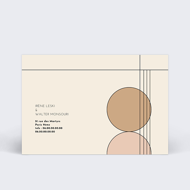 Carte Invitation Mariage Mister M Walter Verso