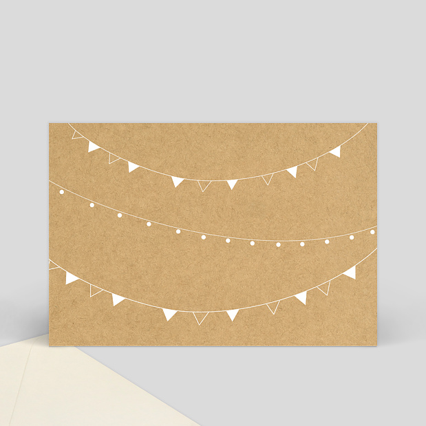 Carte d'Invitation de Mariage Bucolique Verso