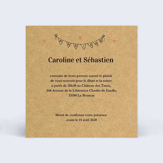 Carte d'invitation anniversaire adulte - Rosemood