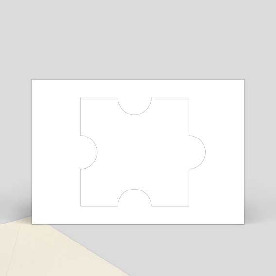 Cartes invitation mariage Puzzle  Verso