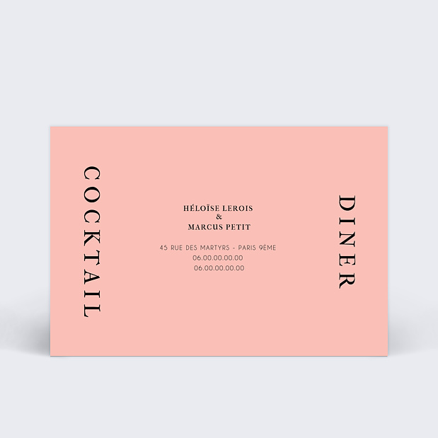 Invitation Mariage Mister M Marcus Verso