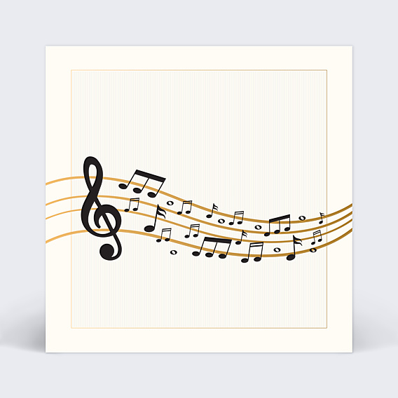 Cartes Invitation Mariage Musique