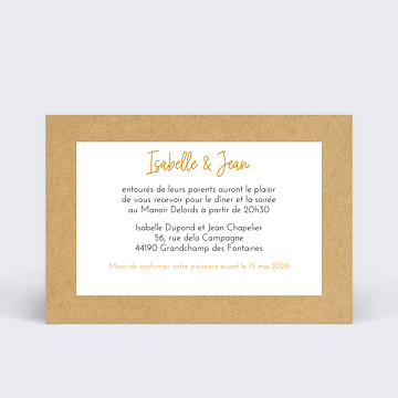 Cartes Invitation Mariage Bucolique