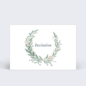 Cartes Invitation Mariage Couronne de Laurier
