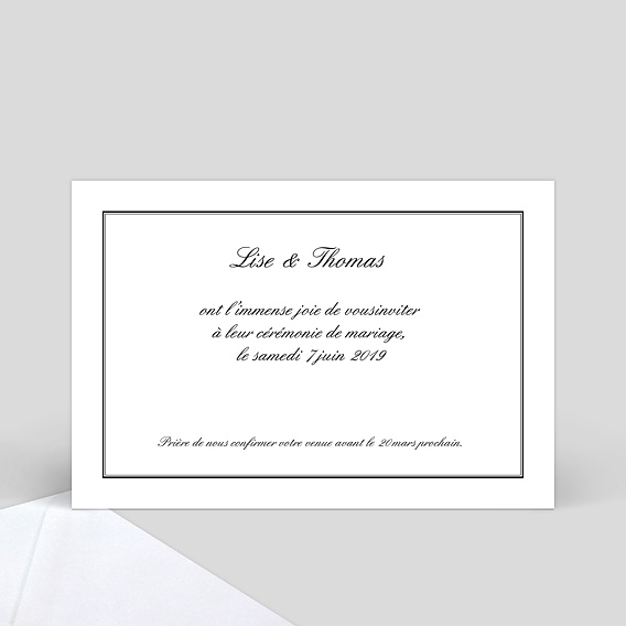 Cartes invitation mariage Classique Multiphotos Verso