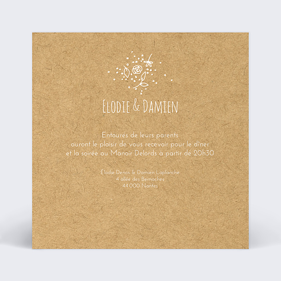 Cartes Invitation Mariage Fleurs de Printemps