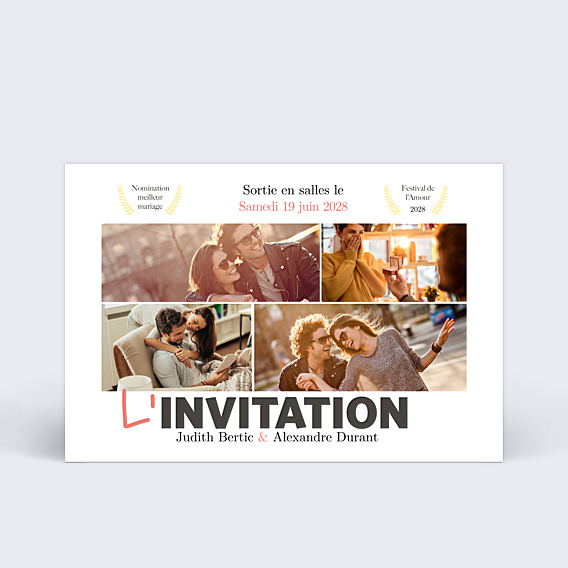 Cartes Invitation Mariage Affiche de Film