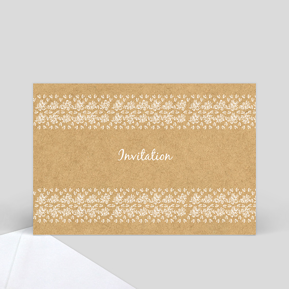 Cartes invitation mariage Jolie Dentelle Verso