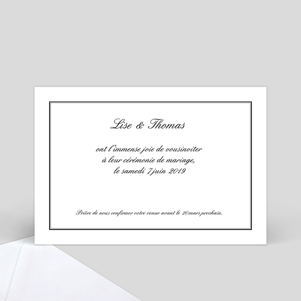 Invitation Mariage Classique Multiphotos Verso