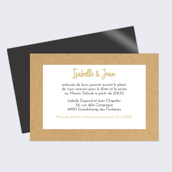 Cartes Invitation Mariage Bucolique