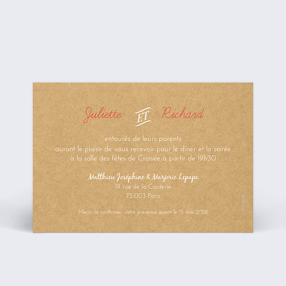 Cartes Invitation Mariage Polaroïd