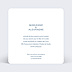 Cartes invitation mariage Blue Waves Verso