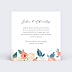 Cartes invitation mariage Envolée Florale Verso