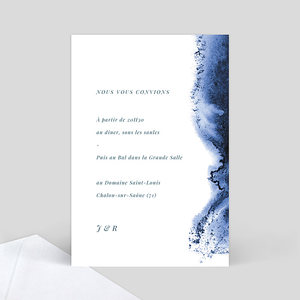 Carte d'invitation de mariage Abîme Verso