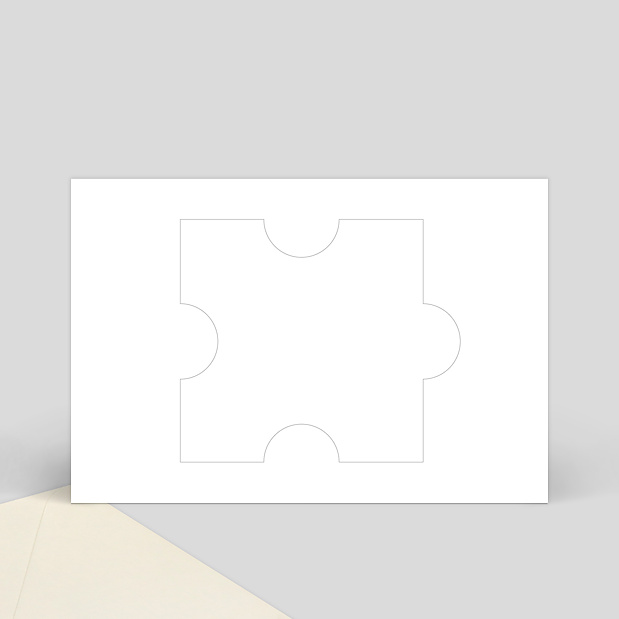 Carte d'Invitation de Mariage Puzzle Verso