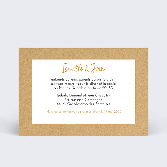 Cartes Invitation Mariage Bucolique