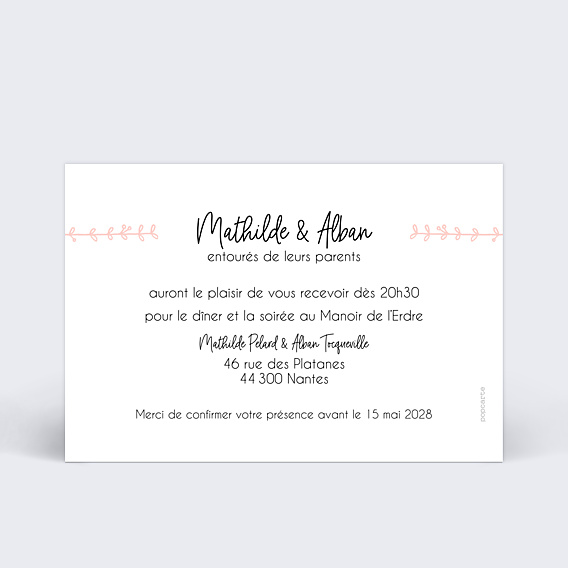 Cartes Invitation Mariage Mariage Illustré