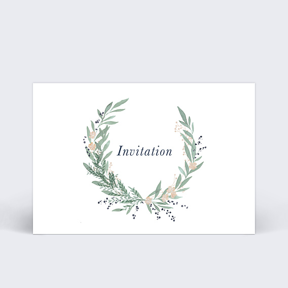 Cartes Invitation Mariage Couronne de Laurier
