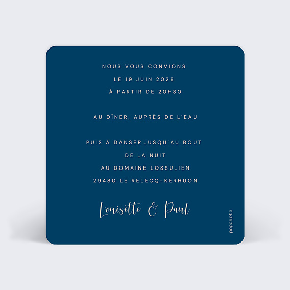 Cartes Invitation Mariage Velours