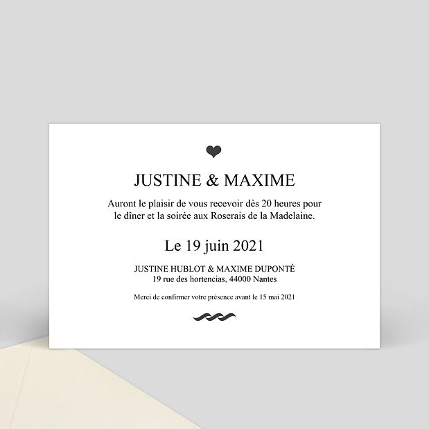 Carte D Invitation De Mariage Gourmandise Popcarte