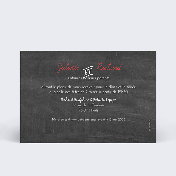 Cartes Invitation Mariage Polaroïd