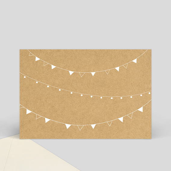 Cartes invitation mariage Bucolique Verso