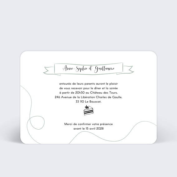 Cartes Invitation Mariage Tempo