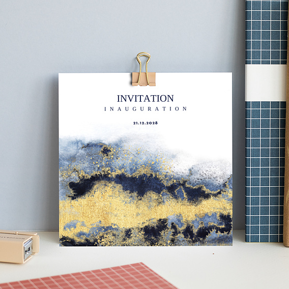 Invitation professionnelle Bleu