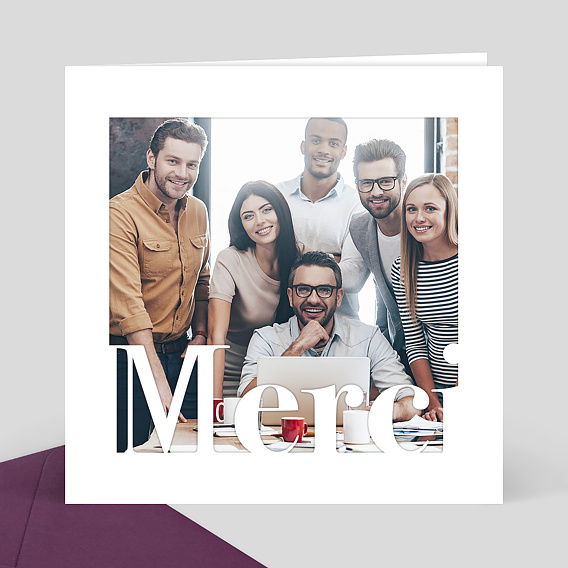 Invitation Professionnelle Découpe Merci