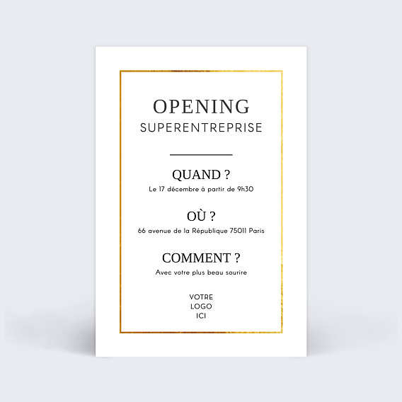 Invitation professionnelle Grand opening