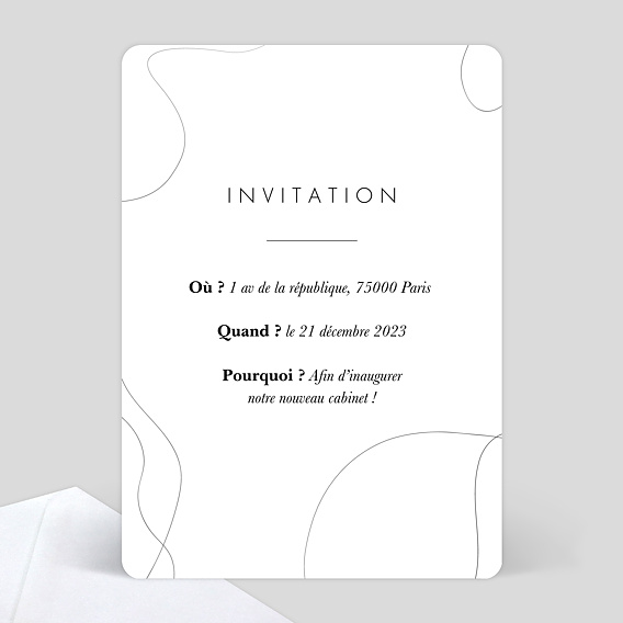 Invitation professionnelle minimaliste